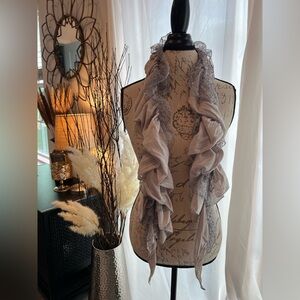 Ruffled Sequined Scarf